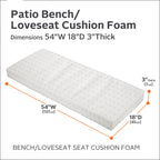 Easygoing Covers 3 Inch Thick Patio Bench/Settee Cushion Foam image 7