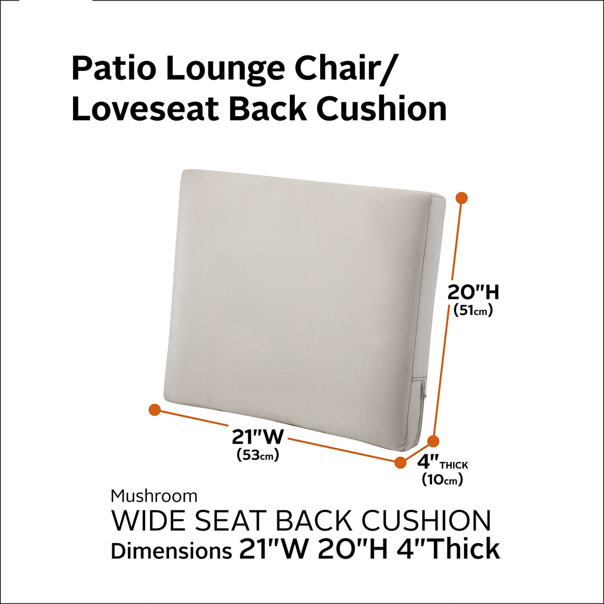 Easygoing Covers Outdoor Wide Back Cushion image 109