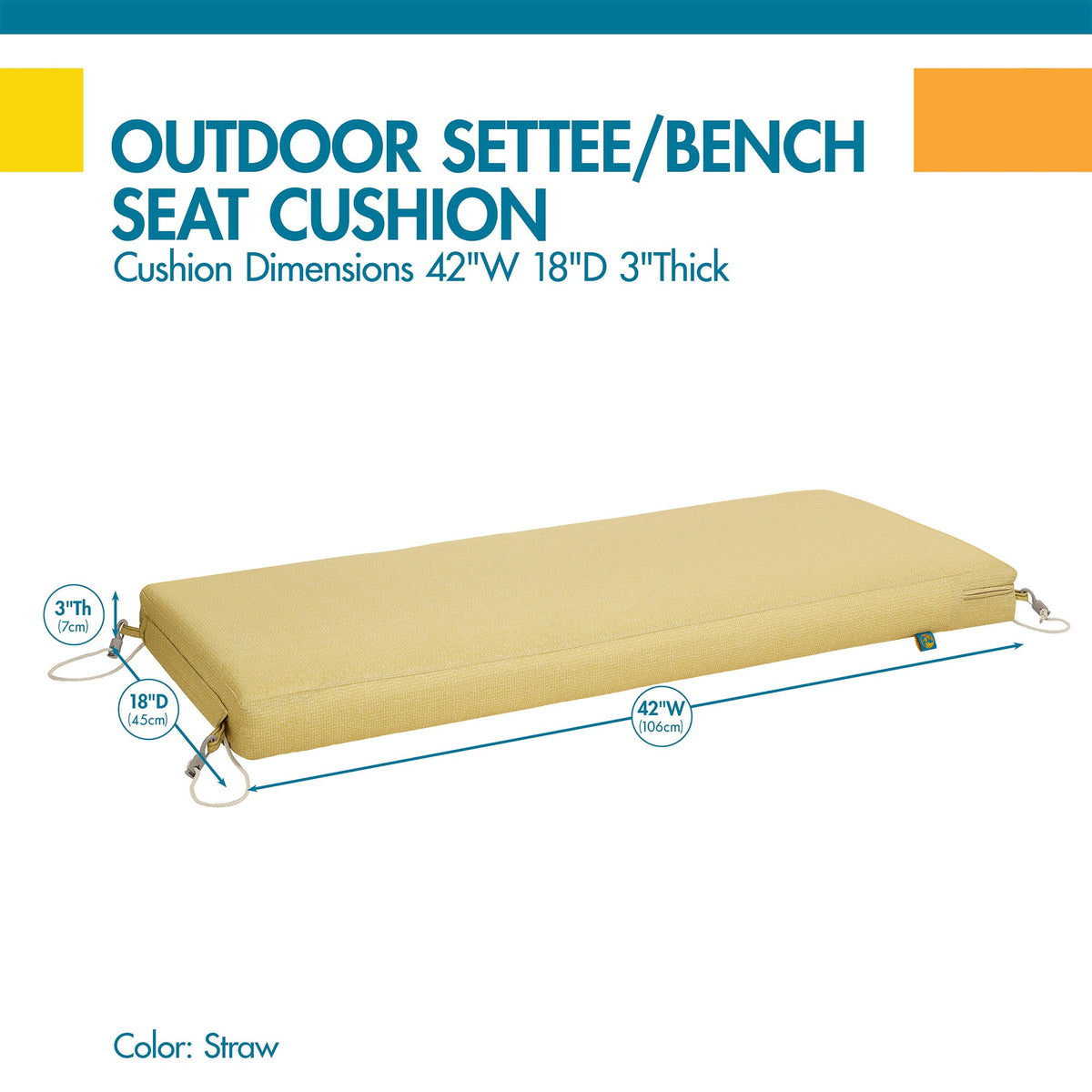 Easygoing Covers All-Weather Outdoor Bench Cushion image 3