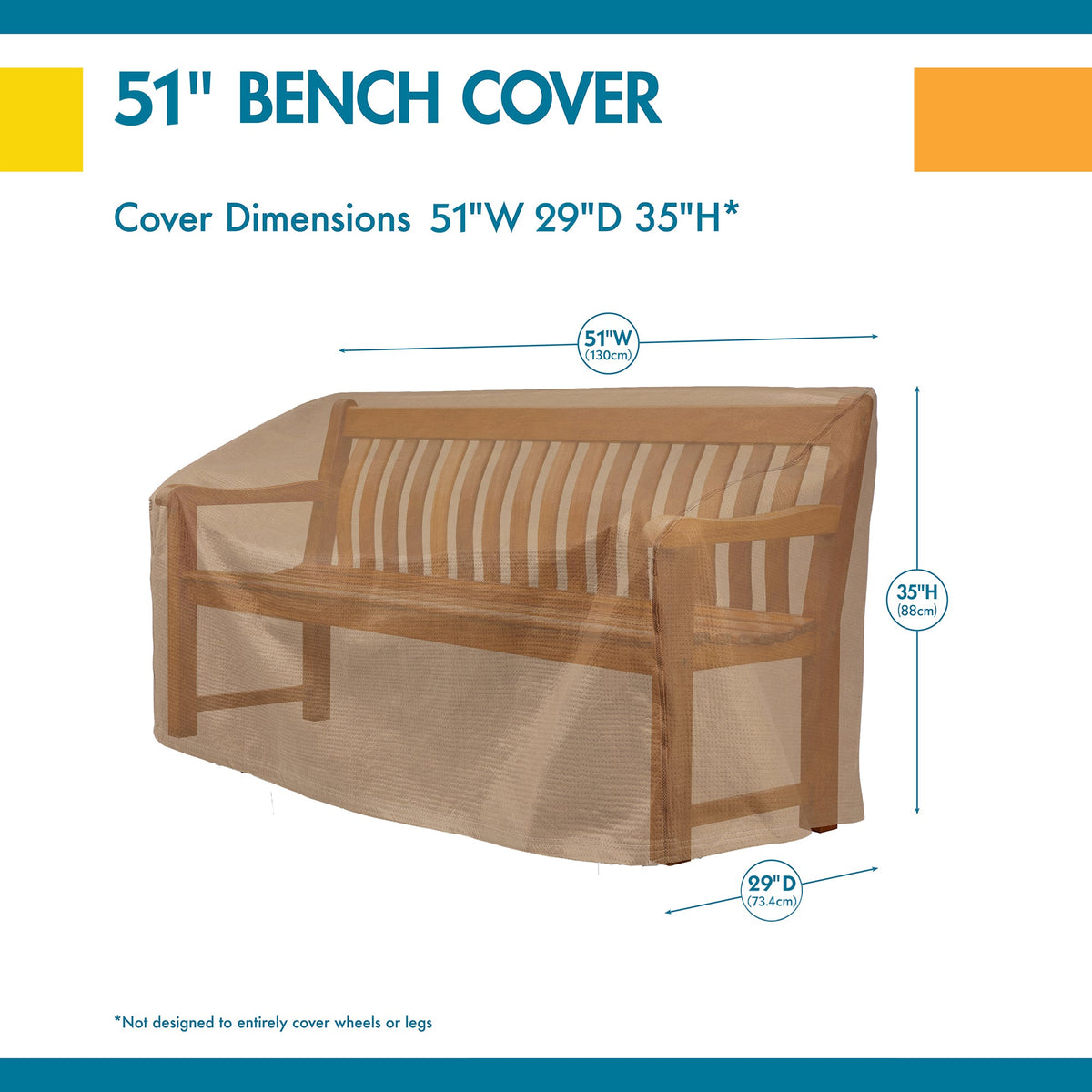 Easygoing Covers Essential Outdoor Bench Cover, 51 Inch image 7