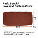 Easygoing Covers Fade-Resistant Water-Resistant 3 Inch Thick Patio Bench/Settee Cushion Cover image 113