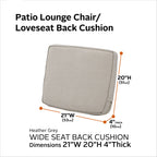 Easygoing Covers Outdoor Back Cushion image 90