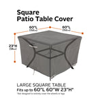 Easygoing Covers Water-Resistant 60 Inch Square Patio Table Cover image 2