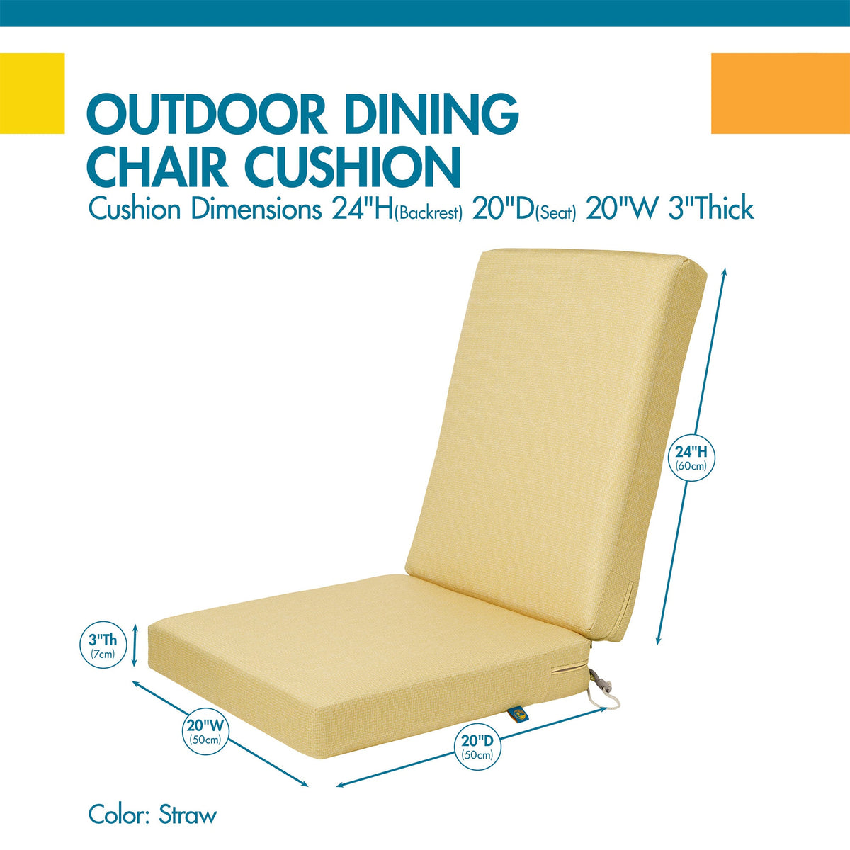 Easygoing Covers All-Weather Outdoor Dining Chair Cushions image 14