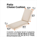 Easygoing Covers Outdoor Chaise Lounge Cushion image 23