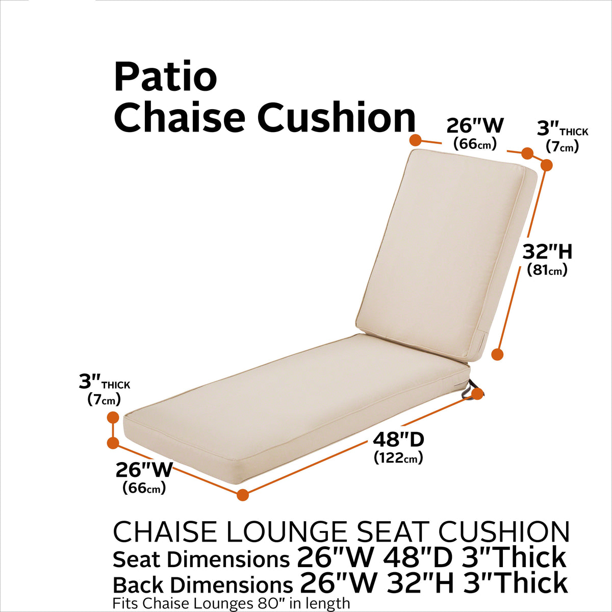 Easygoing Covers Outdoor Chaise Lounge Cushion image 23