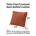 Easygoing Covers Fade-Resistant Patio Chair/Loveseat Back Quilted Cushion image 24
