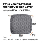 Easygoing Covers Fade-Resistant Water-Resistant Patio Quilted Seat Cushion Cover image 29