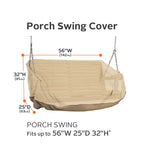 Easygoing Covers Water-Resistant 56 Inch Porch Swing Cover image 3