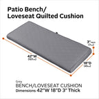 Easygoing Covers Quilted Loveseat/Bench Cushion image 4