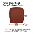 Easygoing Covers Fade-Resistant Water-Resistant Patio Lounge Back Cushion Cover image 80