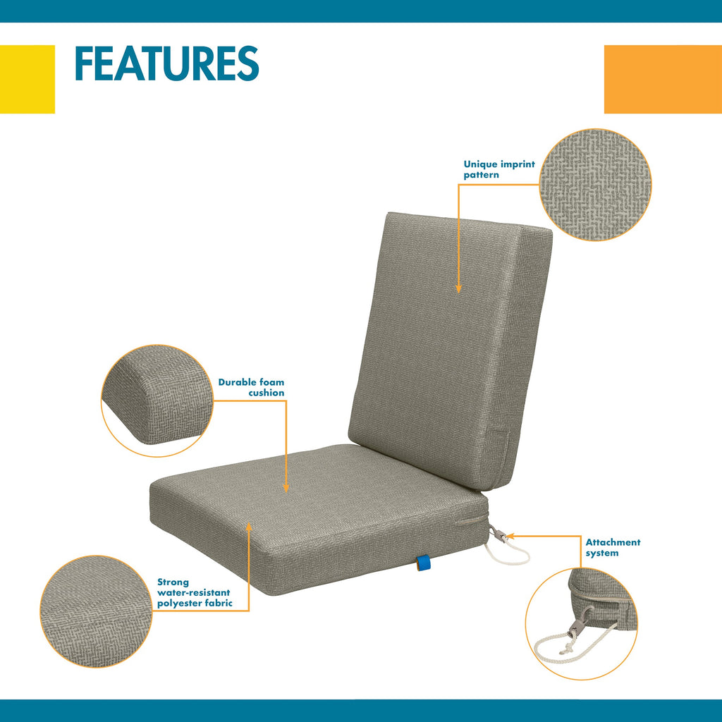Easygoing Covers All-Weather Outdoor Dining Chair Cushions image 2